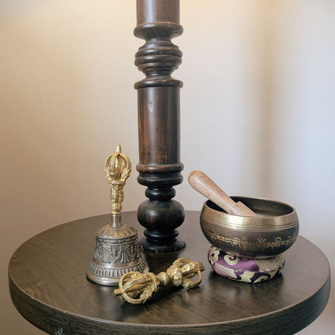 Antique tibetan bell & dorje set